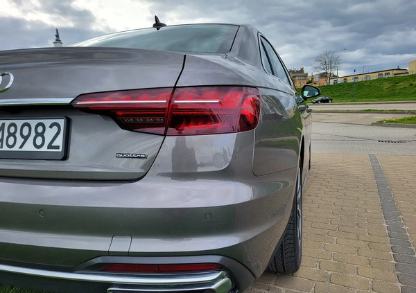 Audi A4 cena 140000 przebieg: 20641, rok produkcji 2022 z Tczew małe 379